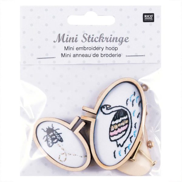 Rico Design Stickringe mini oval 2 Stück