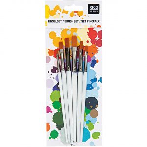 Rico Design Schul- und Hobbypinsel flach 6er Set