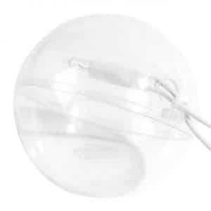 Rico Design Kunststoffkugel mit kleinem Loch klar 14 cm