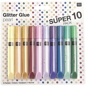 Rico Design Glitter Glue pearl 10x10