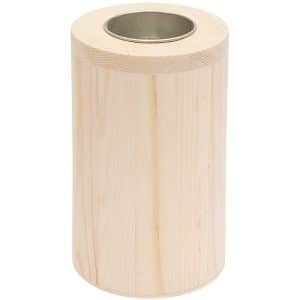 Rico Design Kerzenhalter aus Holz rund 12x7