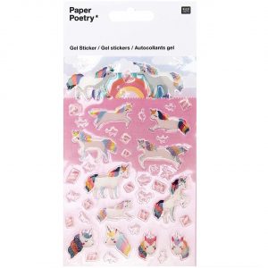 Paper Poetry Gelsticker Einhörner