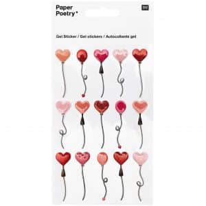 Paper Poetry Gelsticker Herzluftballons