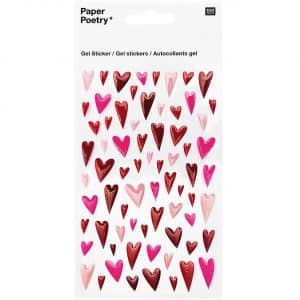 Paper Poetry Gelsticker Herzen lang