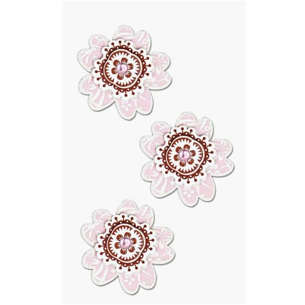 Paper Poetry 3D Sticker Blumen rosa