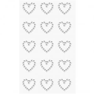 Paper Poetry Strass-Sticker Herzen crystal