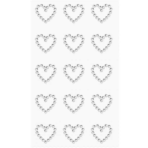 Paper Poetry Strass-Sticker Herzen crystal