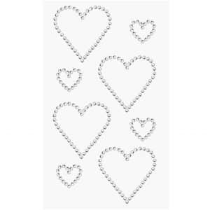 Paper Poetry Strass-Sticker Doppelherzen crystal