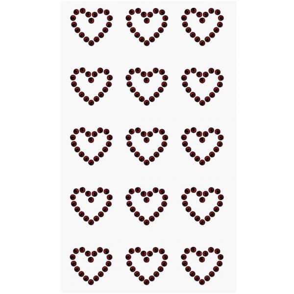 Paper Poetry Strass-Sticker Herzen rot