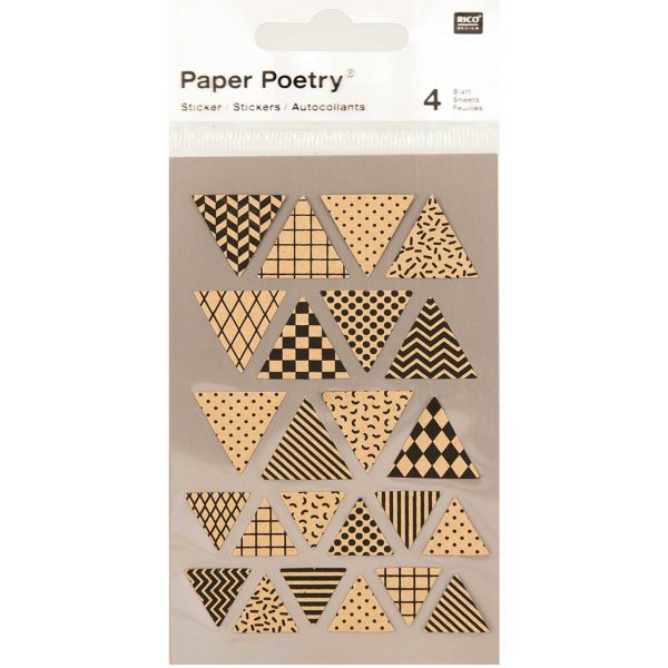 Paper Poetry Kraftpapiersticker Wimpel 4 Bogen