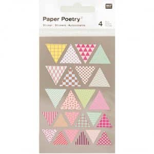 Paper Poetry Sticker Wimpel mehrfarbig 4 Bogen