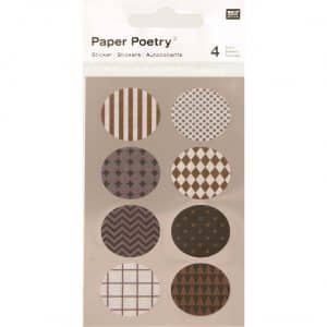 Paper Poetry Washi Sticker silber-gold 4 Bogen