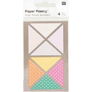 Paper Poetry Sticker Dreiecke neon 4 Bogen