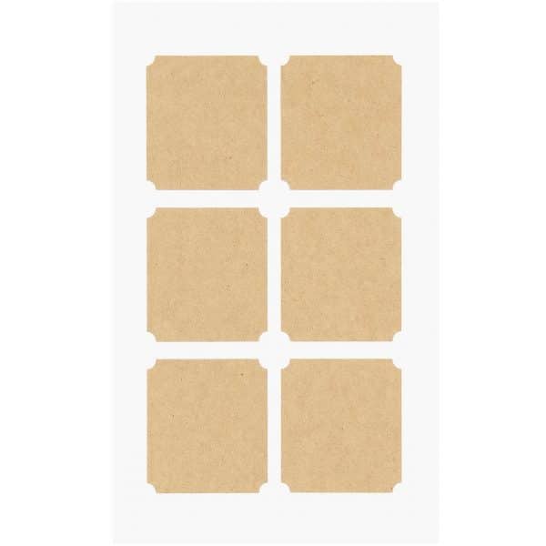 Paper Poetry Kraftpapier Sticker eckig