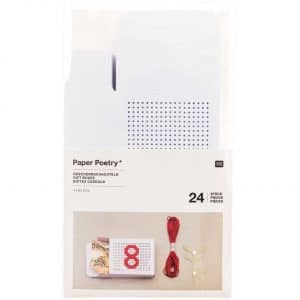 Paper Poetry Adventskalender Boxen zum Besticken weiß