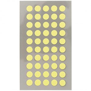 Rico Design Office Sticker Punkte 8mm 4 Bogen neongelb