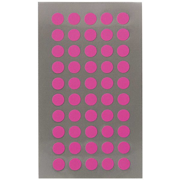 Rico Design Office Sticker Punkte 8mm 4 Bogen neonpink