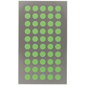 Rico Design Office Sticker Punkte 8mm 4 Bogen neongrün
