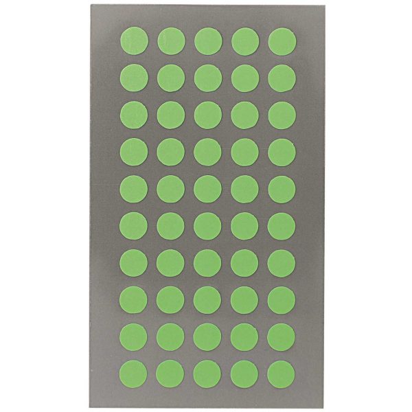 Rico Design Office Sticker Punkte 8mm 4 Bogen neongrün