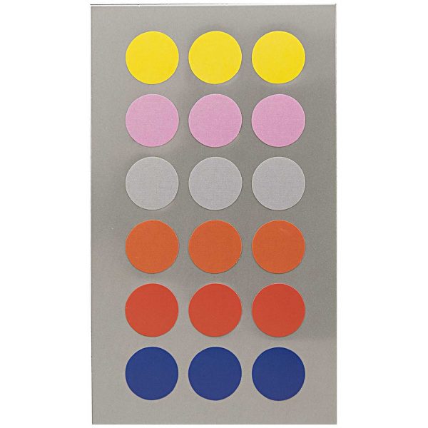 Rico Design Office Sticker Punkte 15mm 4 Bogen bunt