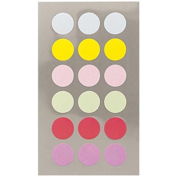 Rico Design Office Sticker Punkte 15mm 4 Bogen pastell