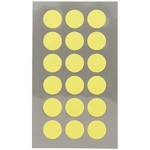 Rico Design Office Sticker Punkte 15mm 4 Bogen neongelb