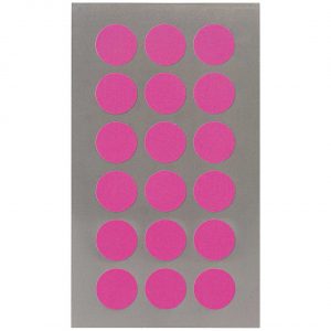 Rico Design Office Sticker Punkte 15mm 4 Bogen neonpink
