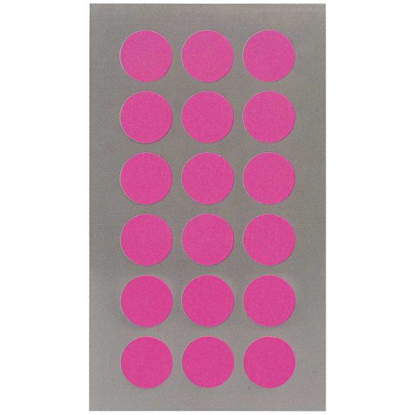 Rico Design Office Sticker Punkte 15mm 4 Bogen neonpink