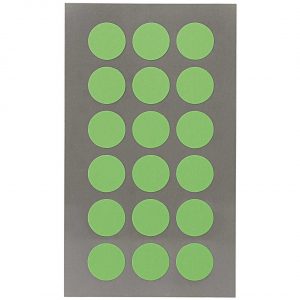 Rico Design Office Sticker Punkte 15mm 4 Bogen neongrün