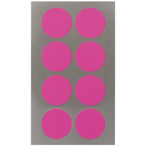 Rico Design Office Sticker Punkte 25mm 4 Bogen neonpink