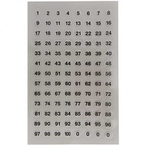Paper Poetry Office Sticker Punkte transparent mit Zahlen 8