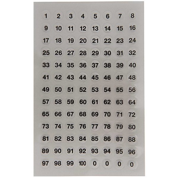 Paper Poetry Office Sticker Punkte transparent mit Zahlen 8