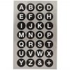 Paper Poetry Office Sticker Punkte schwarz mit Alphabet 18mm 4 Bogen
