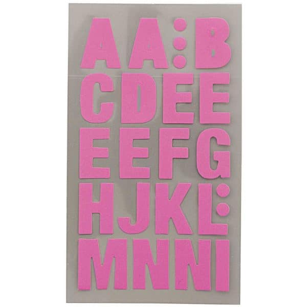 Paper Poetry Office Sticker Buchstaben neonpink 4 Bogen