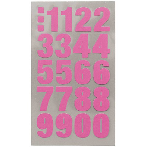 Paper Poetry Office Sticker Zahlen neonpink 4 Bogen