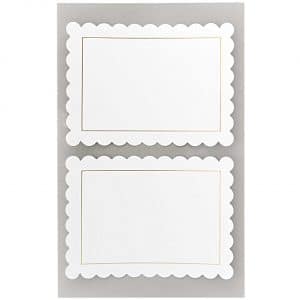 Paper Poetry Office Sticker Etiketten weiß mit Rosette 85x62mm 4 Bogen