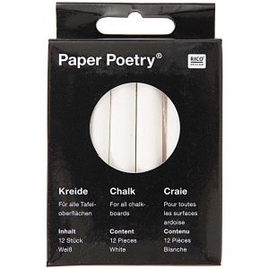 Paper Poetry Kreide weiß 12 Stück