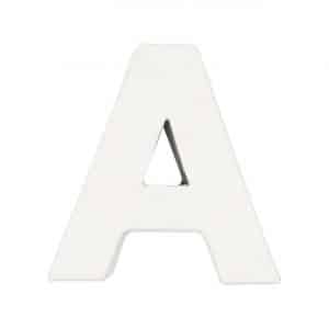 Rico Design 3D Papp-Buchstaben weiß stehend A
