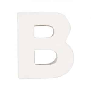 Rico Design 3D Papp-Buchstaben weiß stehend B