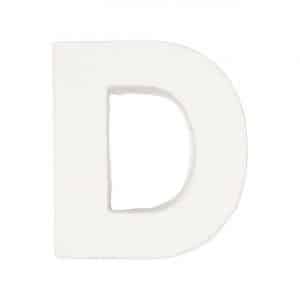 Rico Design 3D Papp-Buchstaben weiß stehend D