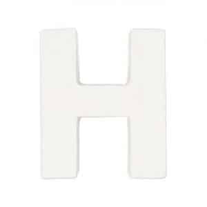 Rico Design 3D Papp-Buchstaben weiß stehend H