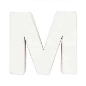 Rico Design 3D Papp-Buchstaben weiß stehend M