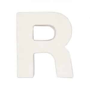 Rico Design 3D Papp-Buchstaben weiß stehend R