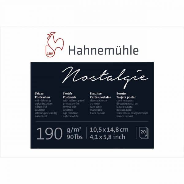 Hahnemühle Skizzen-Postkartenblock A6 190g/m² 20 Blatt