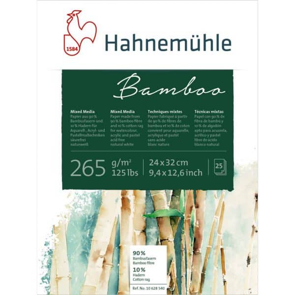 Hahnemühle Block Bamboo Mixed Media 265g/m² 24x32cm 25 Blatt