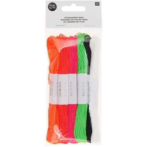 Rico Design Stickgarn Set Neon 10teilig