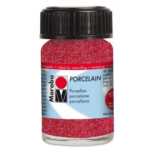 Marabu Porcelain 15ml glitter-rot