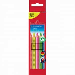 Faber Castell Jumbo Grip neon 5er Set