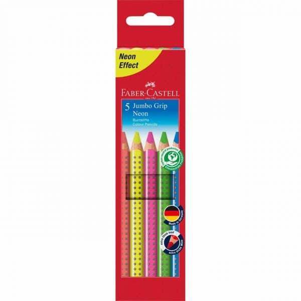 Faber Castell Jumbo Grip neon 5er Set