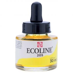 ECOLINE flüssige Wasserfarbe 30ml zitronengelb